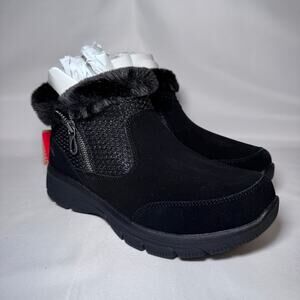 Skechers Easy Going Sweater Knit Ankle Boot Black 9.5W